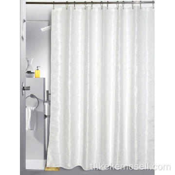 100% polyester solid na kulay na hindi tinatagusan ng tubig na kurtina sa shower
